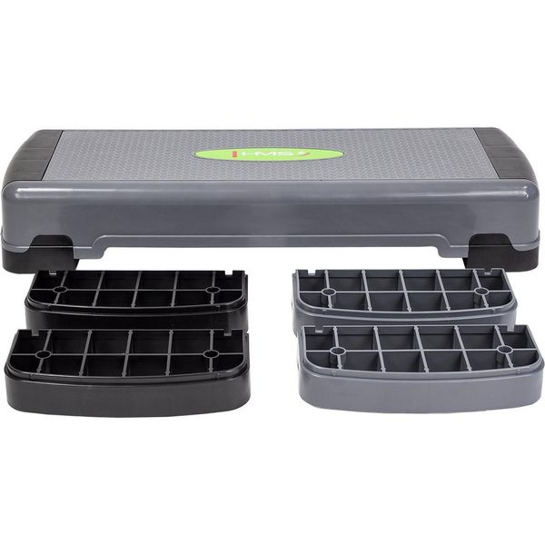 Piattaforma Per Step Aerobico, Altezza Regolabile, Grigio-Nero-image
