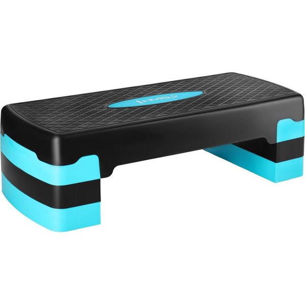 Piattaforma Per Step Aerobico, Nero-Menta, Altezza Regolabile-image