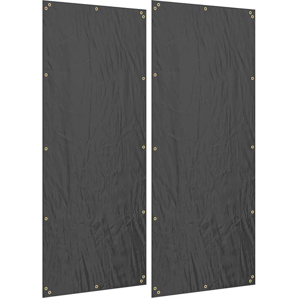 Fortuna Lai Set Di 2 Coperture Per Scaffale Porta Legna Da Ardere, 148 X 62 Cm, Impermeabile 600D Oxford, Protezione Uv, Copertura Per Scaffale Porta Legna Da Ardere, Per Scaffale Porta Legna Da Ardere 62-66T X 185H Cm, Nero-image