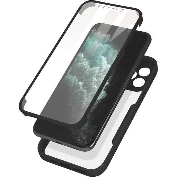 Avizar, Custodia 360° Per Iphone 11 Pro Resistente Agli Urti Guscio Rigido Con Bordo In Silicone, Nero-image