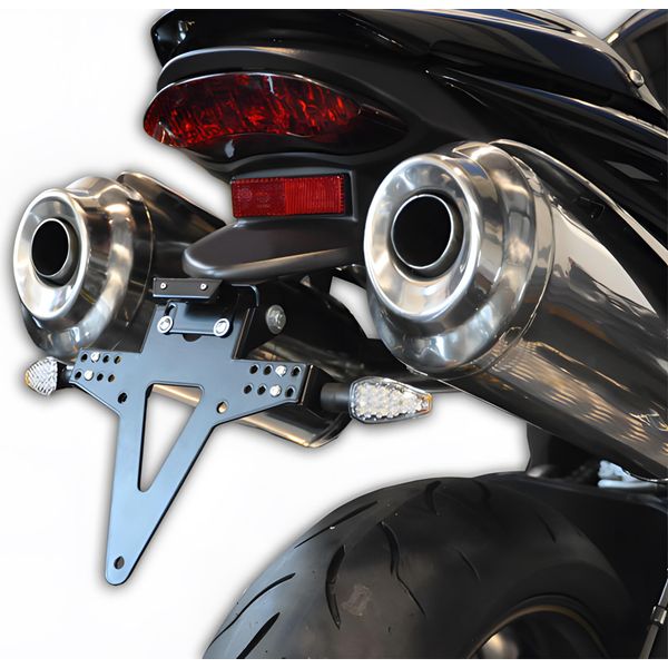 Zieger Classic Porta Targa Completo Compatibile Con Triumph Street Triple Bj 2007-12 / Street Triple 675 R Bj 2007-12-image
