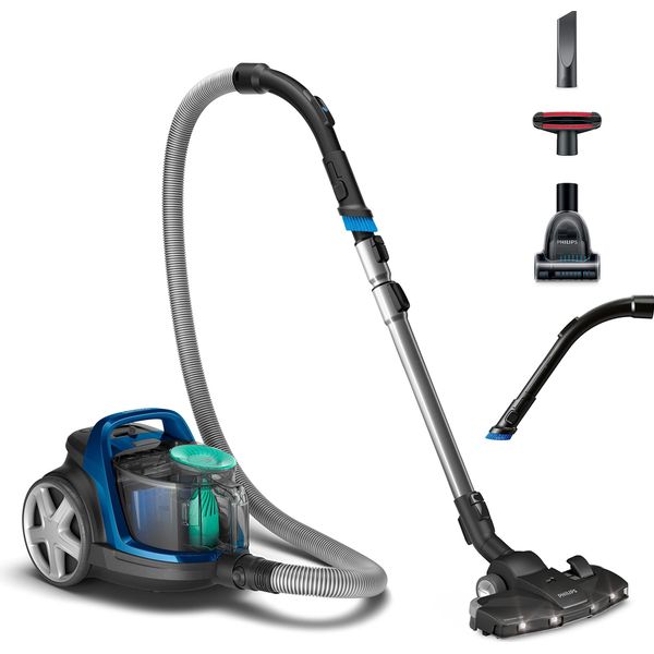 Philips Aspirapolvere Senza Sacco Serie 5000, Spazzola Turbo, 99,9% Di Raccolta Della Polvere, 900 W, Blu (FC9557/09)-image