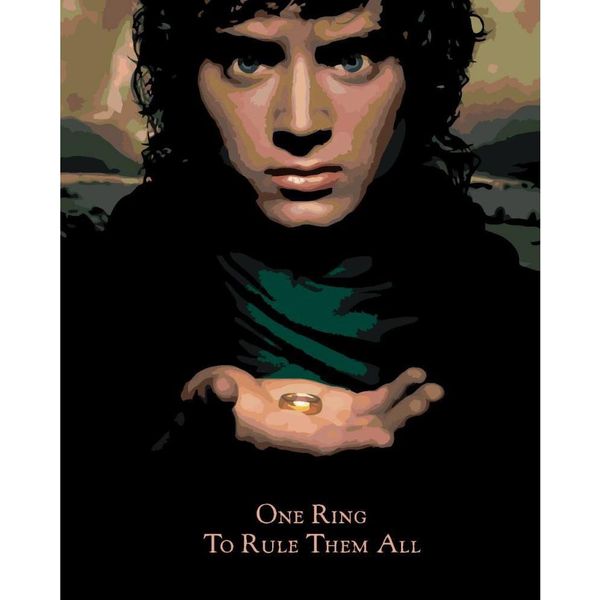 Dipingere Con I Numeri Immagini Per Dipingere - Frodo Con L'anello 40X50 Cm-image