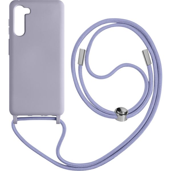 Avizar, Custodia Con Catena Per Galaxy S23 Plus In Silicone Morbido Al Tatto, Lavanda-image