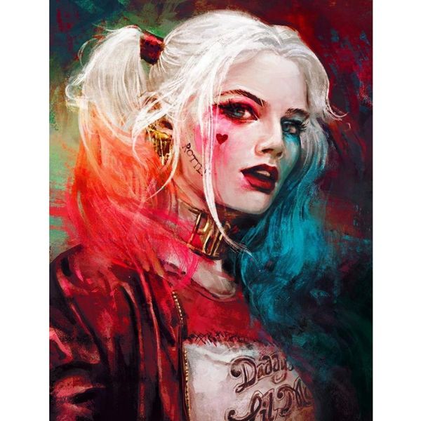Pittura A Numeri Con Telaio Quadro Dc Harley Quinn 40X50 Cm-image