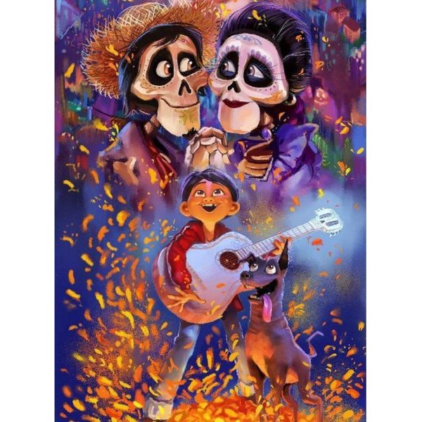 Pittura Da Numeri Con Telaio Pittura Disney Coco 40X50 Cm-image