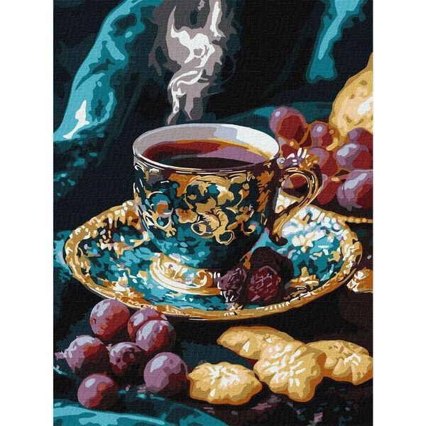 Pittura A Numeri Con Telaio Quadri Per Dipingere - Caffè Alla Turca 40X50 Cm-image