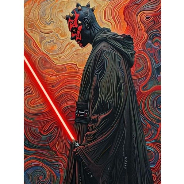 Pittura Per Numeri Star Wars Darth Maul Dipinti 40X50 Cm-image