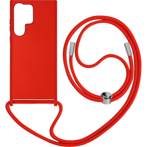 Avizar, Custodia Per Galaxy S23 Ultra In Silicone Morbido Al Tatto, Rosso-image