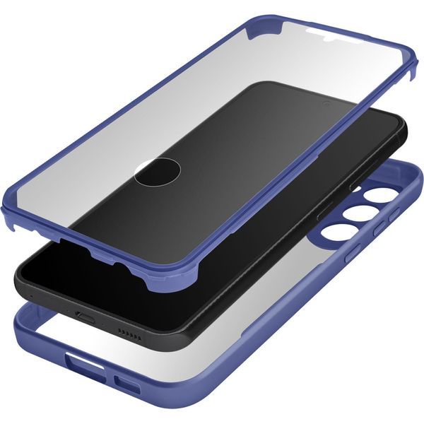 Avizar, Custodia 360° Per Galaxy S23 Hybrid Resistente Agli Urti E Agli Impatti, Blu-image