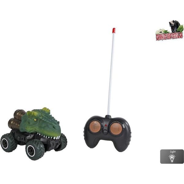 Dinosauro Rc Auto Giocattolo Con Luce 12,5 Cm Verde Interattivo-image