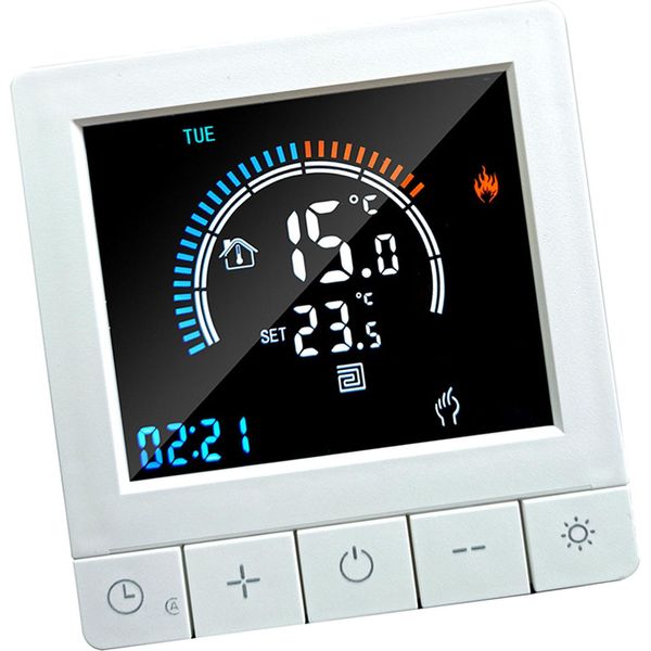 Termostato Digitale Programmabile Con Blocco Bambini Wifi Display Lcd Sensore Ntc Riscaldamento Elettrico A Pavimento Termostato A Parete Intelligente Per Casa Ufficio Hotel-image