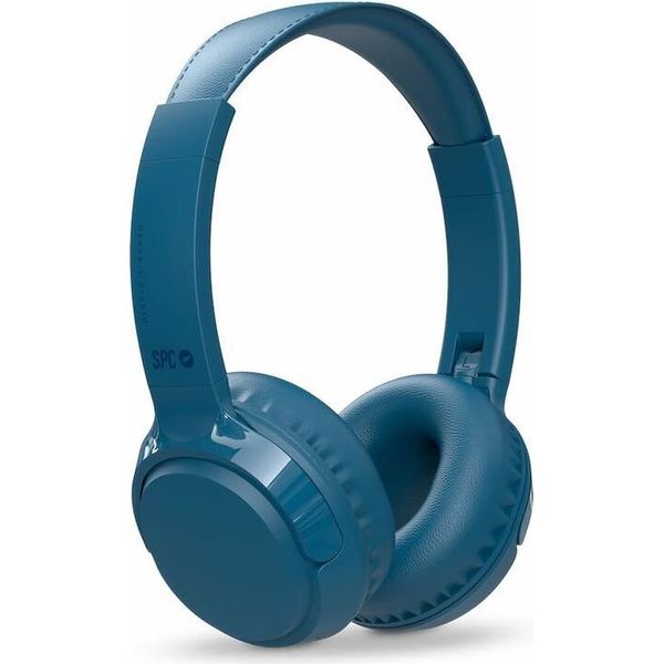 Spc Heron 2 Studio - Cuffie Bluetooth Senza Fili | Eco | Funzionamento A Batteria Per 50 Ore | Due Connessioni Simultanee | Microfono Incorporato | Regolabili E Pieghevoli, Blu, Plastica Riciclata-image