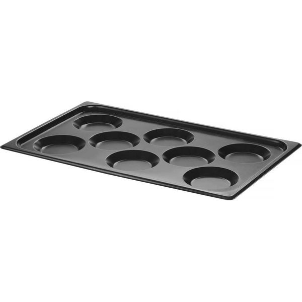 Vassoio Per Uova, Con Rivestimento Antiaderente Convectomat Eggplate, Hendi, Gn 1/1, Nero, 530X325X(H)26Mm-image