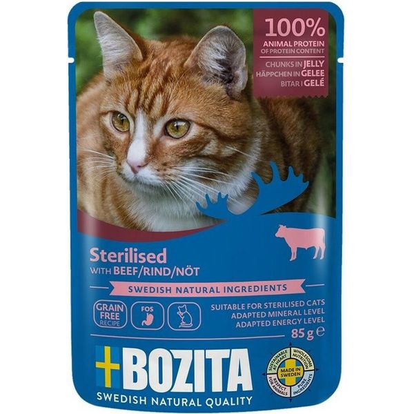 Alimento Per Gatti Bozita Trozos De Gelatina De Ternera Manzo E Vitello 85 G-image