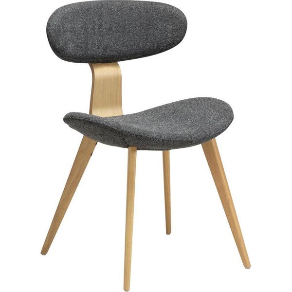 (Set Di 2) Sedia Da Pranzo Buckle Dan-Form Bouclé Grigio Scuro.-image