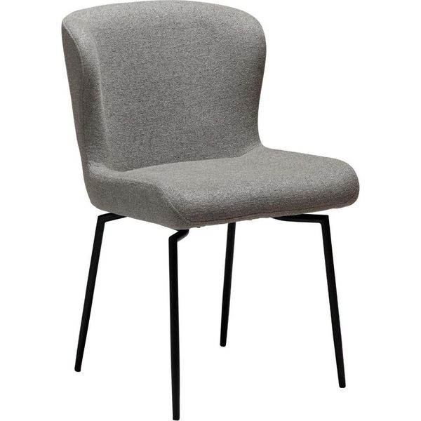 (Set Di 2) Sedia Da Pranzo Glam Dan-Form Con Base Girevole Bouclé Marrone Chiaro.-image