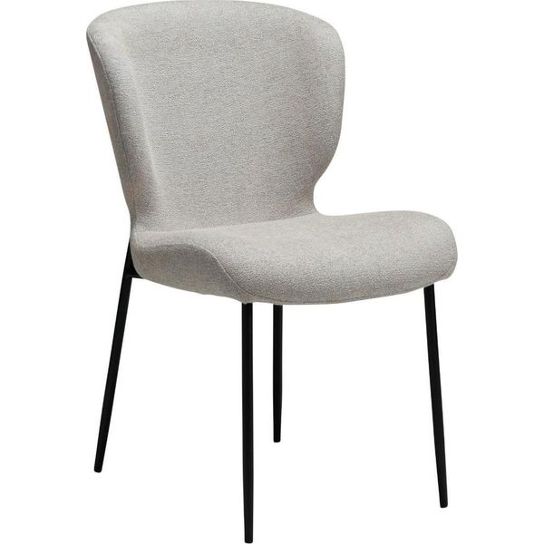 (Set Di 2) Sedia Da Pranzo Glory Dan-Form Bouclé Grigio Chiaro.-image