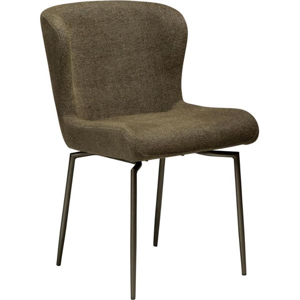 (Set Di 2) Sedia Da Pranzo Glam Dan-Form Con Base Girevole Bouclé Verde Scuro.-image