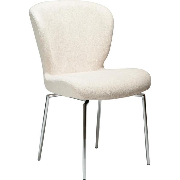 (Set Di 2) Sedia Da Pranzo Glory Dan-Form Con Base Girevole Bouclé Beige.-image