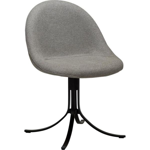 (Set Di 2) Sedia Da Pranzo Girevole Dolo Dan-Form Con Base Bouclé Marrone Chiaro.-image