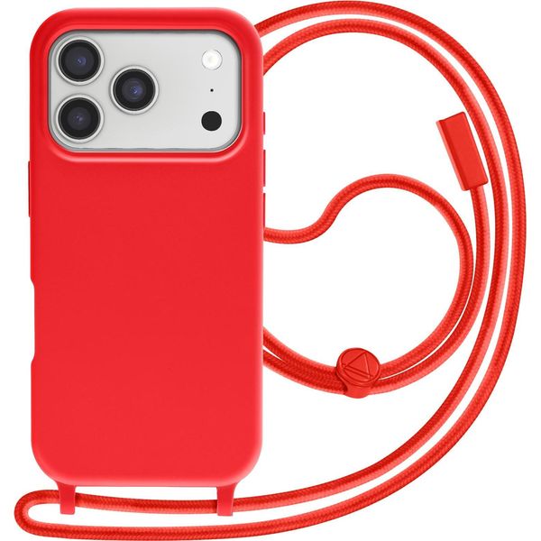 Avizar, Custodia Per Iphone 17 Pro Serie Soft-Touch Con Cinturino, Rosso-image