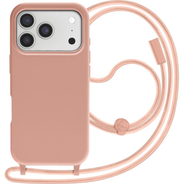 Avizar, Custodia Per Iphone 17 Pro Serie Soft-Touch Con Cinturino, Oro Rosa-image