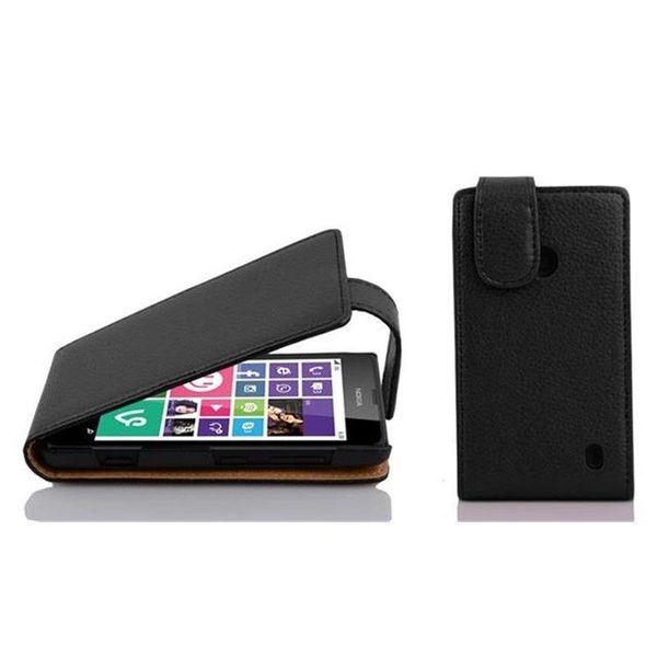 Cadorabo Custodia Protettiva Per Nokia Lumia 630 / 635 Cover In Nero Flip Case Custodia Per Cellulare Cover In Similcuoio-image