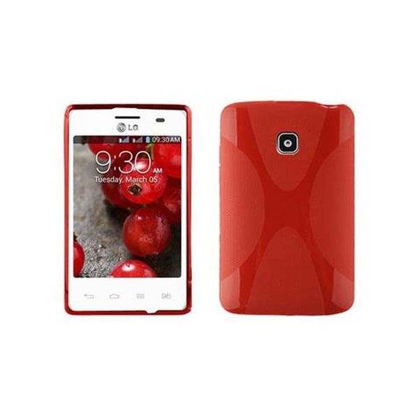 Cadorabo Custodia Per Telefono Cellulare Per Lg L3 Ii (1A Sim) In Rosso Cover Tpu Silicone Back Cover Case-image