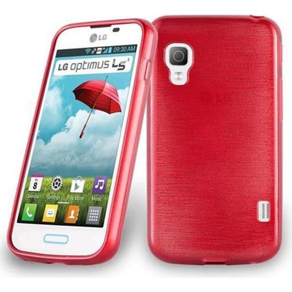 Cadorabo Cover Per Lg L5 Ii (2Nd Sim) Cover Protettiva In Rosso Cover Protettiva Cover In Silicone Tpu Cover-image
