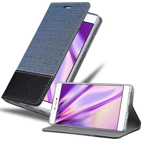 Custodia Cadorabo Per Huawei P8 Custodia Protettiva In Blu Custodia Per Cellulare Custodia A Libro Cover-image