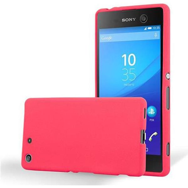Cadorabo Copertura Protettiva Per Sony Xperia M5 In Rosso Custodia Per Telefono Cellulare Tpu Etui Cover Case-image