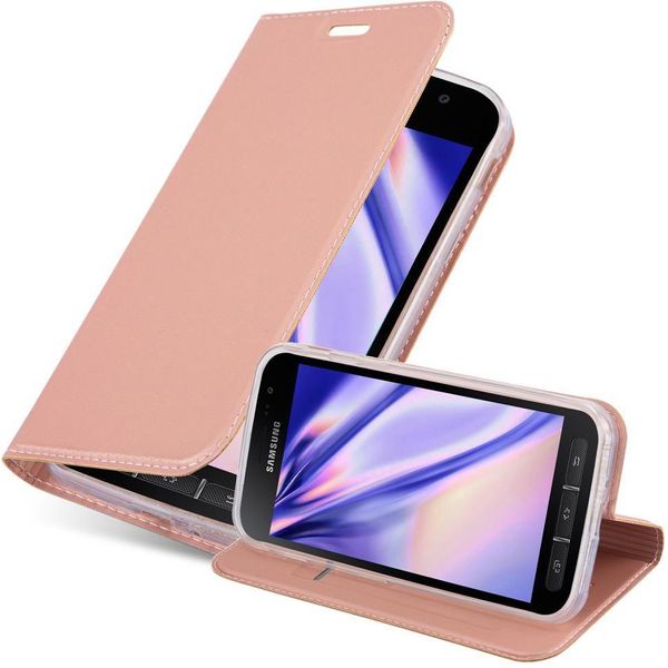 Cadorabo Custodia Per Cellulare Per Samsung Galaxy Xcover 4 / Xcover 4S Custodia Protettiva In Rosa Cover Etui Book Case Booklet-image