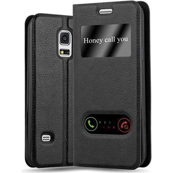 Cadorabo Custodia Protettiva Per Samsung Galaxy S5 Mini / S5 Mini Duos Cover In Nero Custodia Del Telefono Cellulare Custodia A Libro Custodia Cover-image