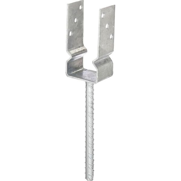 U-PfostenträGer Alberts, Grau (Feuerverzinkt), B:7,1Cm T:6Cm, Stahl, Bodenanker, Feuerverzinkt, Lichte Breite 71 Mm-image