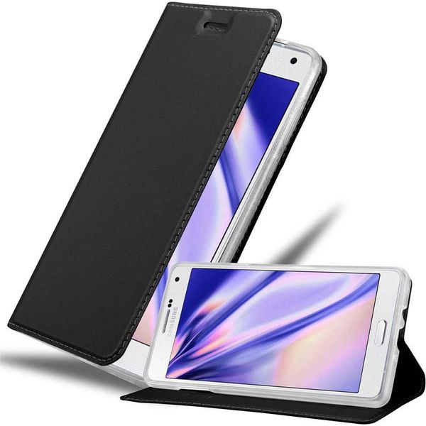 Cadorabo Custodia Per Cellulare Per Samsung Galaxy A7 2015 Custodia Protettiva In Nero Cover Etui Book Case Booklet-image