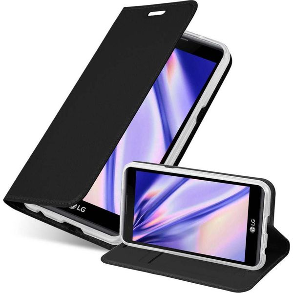 Cadorabo Custodia Per Cellulare Per Lg X Power Custodia Protettiva In Nero Cover Etui Book Case Booklet-image