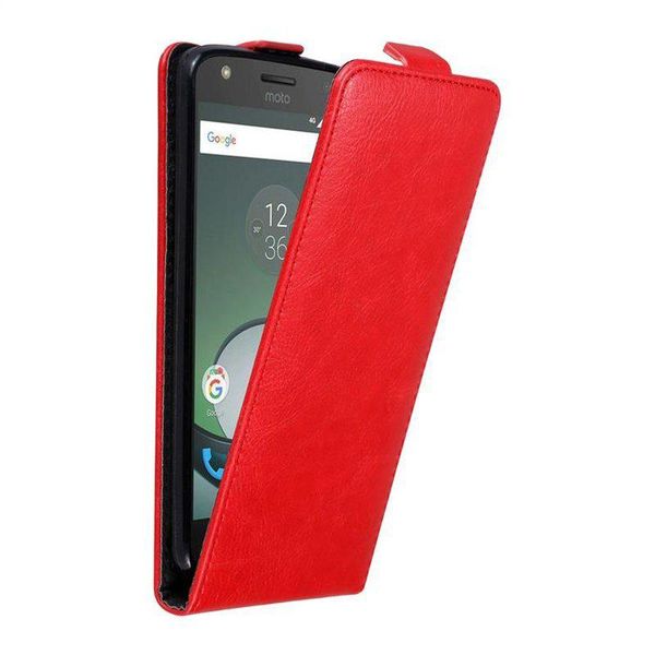 Custodia Cadorabo Per Motorola Moto Z Play Cover Protettiva In Rosso Custodia Flip Per Telefono Cellulare Custodia Cover-image