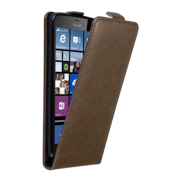 Cadorabo Cover Per Nokia Lumia 640 Xl Cover Protettiva In Marrone Flip Case Custodia Per Telefono Cellulare Case Cover-image