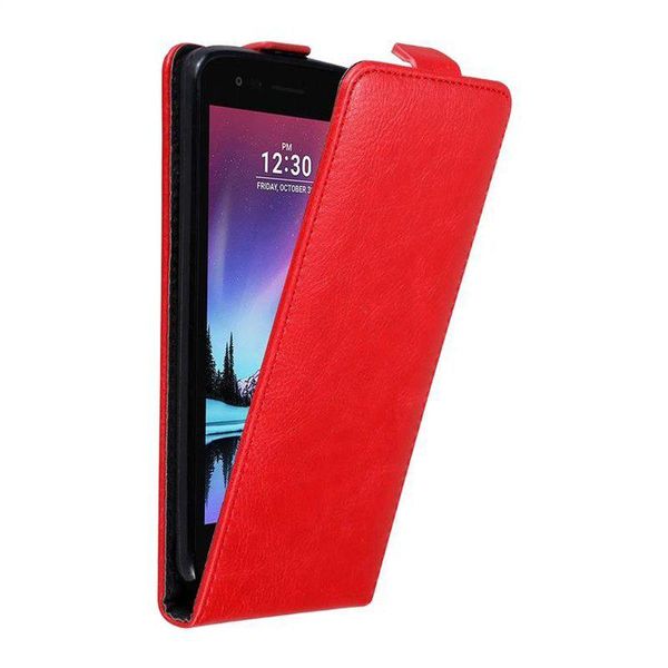 Cadorabo Cover Per Lg K4 2017 Cover Protettiva In Rosso Flip Case Cover Telefono Cellulare-image