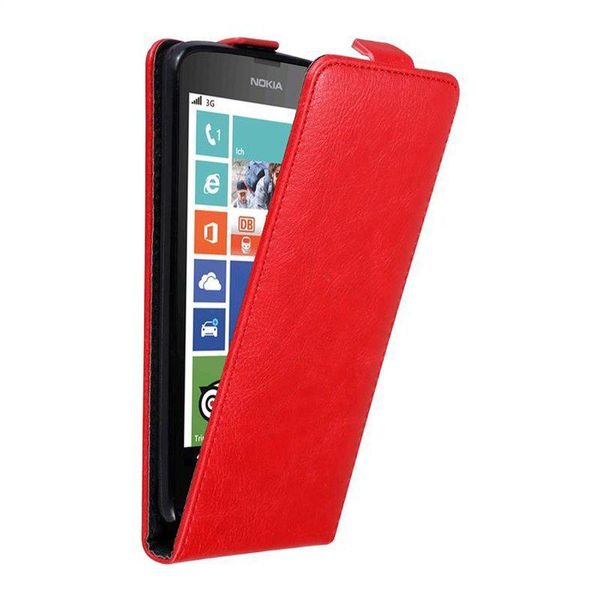 Cadorabo Cover Per Nokia Lumia 630 / 635 Cover Protettiva In Rosso Flip Case Custodia Del Telefono Cellulare Cover-image