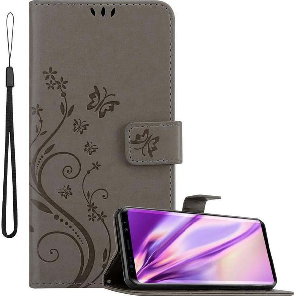 Cadorabo Cover Per Samsung Galaxy S9 Cover Protettiva In Grigio Cover Protettiva Cover Per Telefono Cellulare Cover Fiori Custodia Fiore-image