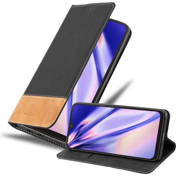 Cadorabo Custodia Per Samsung Galaxy A10 / M10 Custodia Protettiva In Nero Shandy Custodia Book Case Custodia In Pelle Finta-image