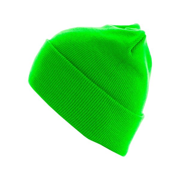 Cappello Invernale Da Uomo Urban Classics Beanie Basic Flap Versione Lunga Neongreen - Uni-image