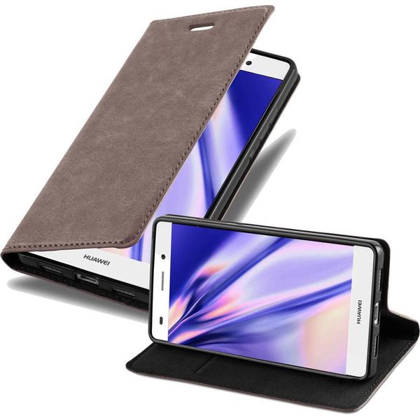 Cadorabo Cover Per Huawei P8 Lite 2017 / P9 Lite 2017 Cover Protettiva In Marrone Custodia Per Cellulare Cover Chiusura Magnetica-image