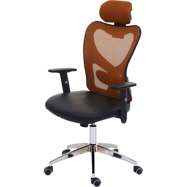 Sedia Da Ufficio Professionale Atlanta, Sedia Girevole Executive Da Scrivania, Finta Pelle ~ Marrone-image