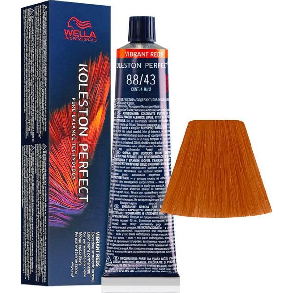 Wella Koleston Perfect Vibrant Reds 88/43 Biondo Chiaro Intenso Rame Dorato 60Ml-image