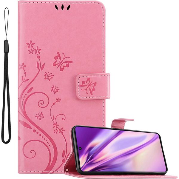 Cadorabo Cover Per Samsung Galaxy A91 / S10 Lite / M80S Cover Protettiva In Rosa Cover Protettiva Custodia Per Cellulare Custodia Fiori-image