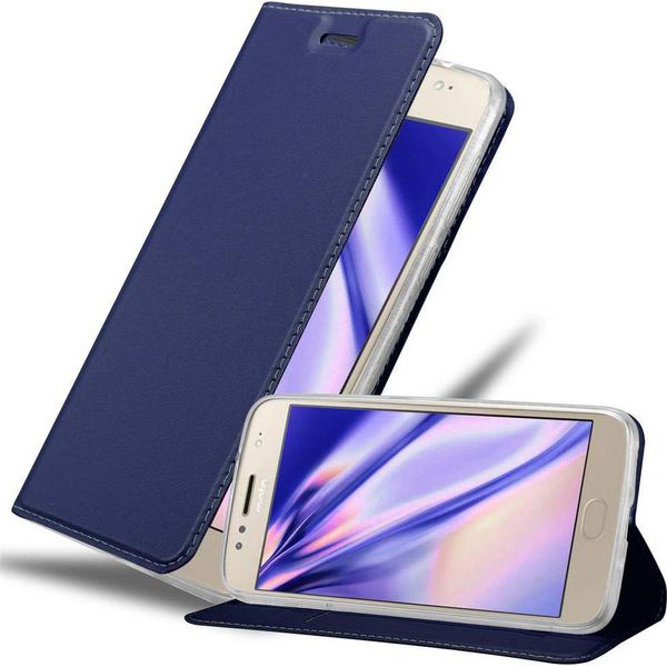 Cadorabo Custodia Per Cellulare Per Motorola Moto G5S Plus Custodia Protettiva In Blu Cover Etui Book Case Booklet-image