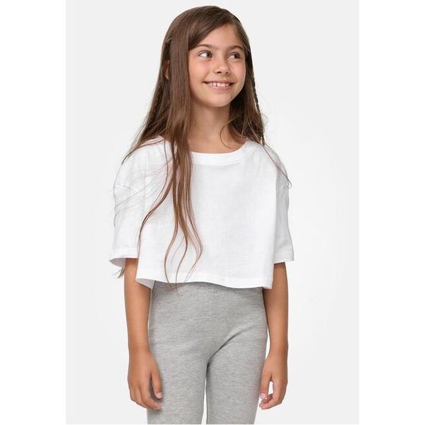 DěTské TričKo Urban Classics Girls Short Kimono Tee Bianco - 122/128-image